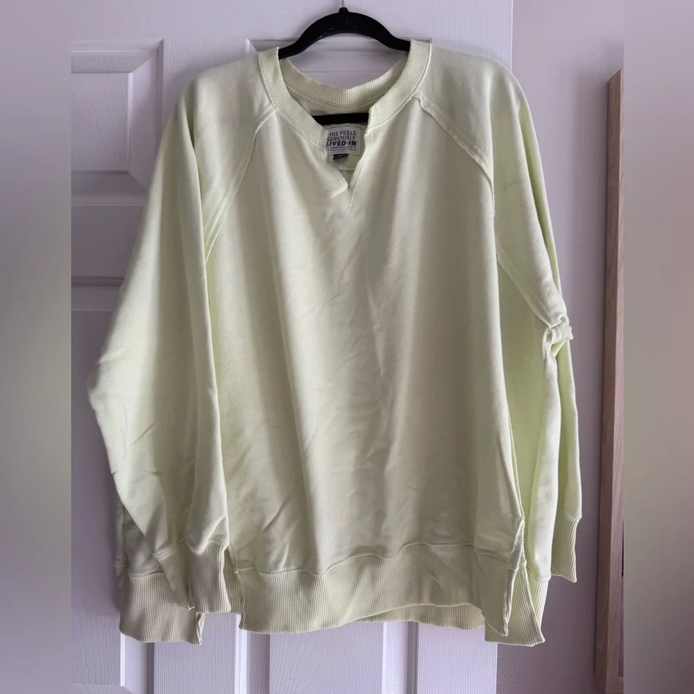 AE Big Hug Oversized Notch Neck Sweatshirt - Picture 1 of 4